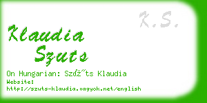 klaudia szuts business card